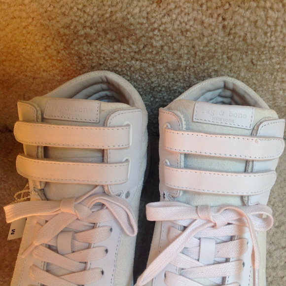 New Rag & Bone Nova Suede High-Top Sneakers - Picture 5 of 8